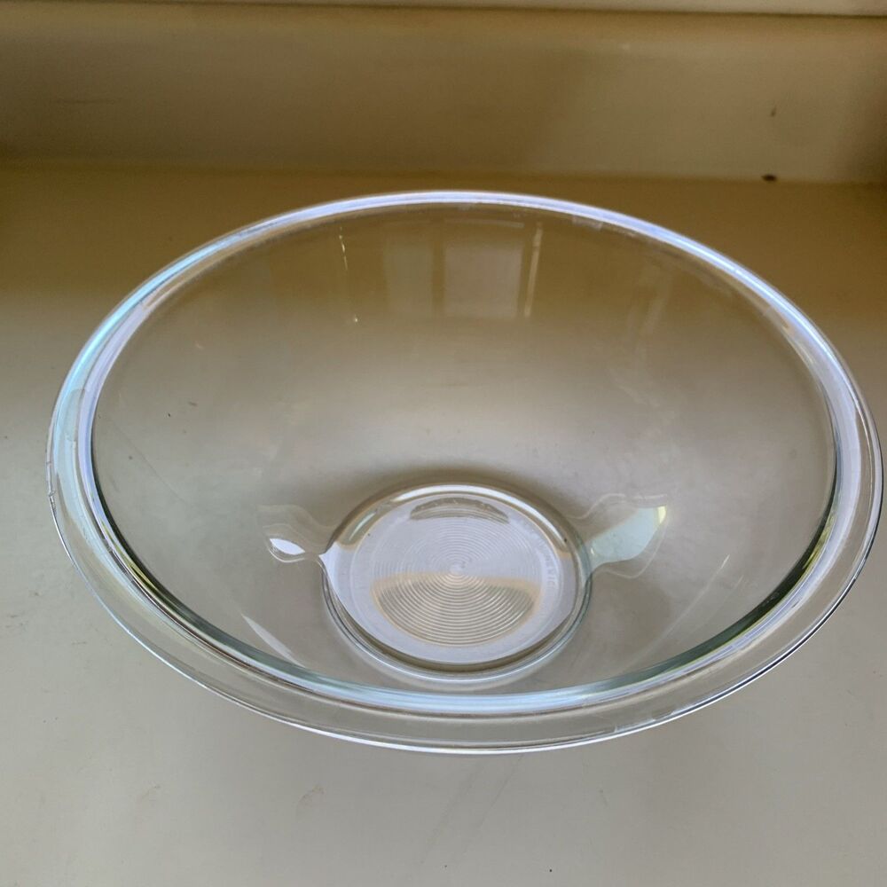 Pyrex 323 1.5 qt Clear Pressed Glass Mixing Bowl 10 in Nesting